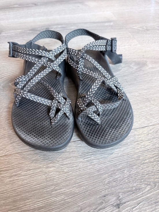 Chaco Women's Strappy Sandals in Black and Gray - Picture 4 of 8